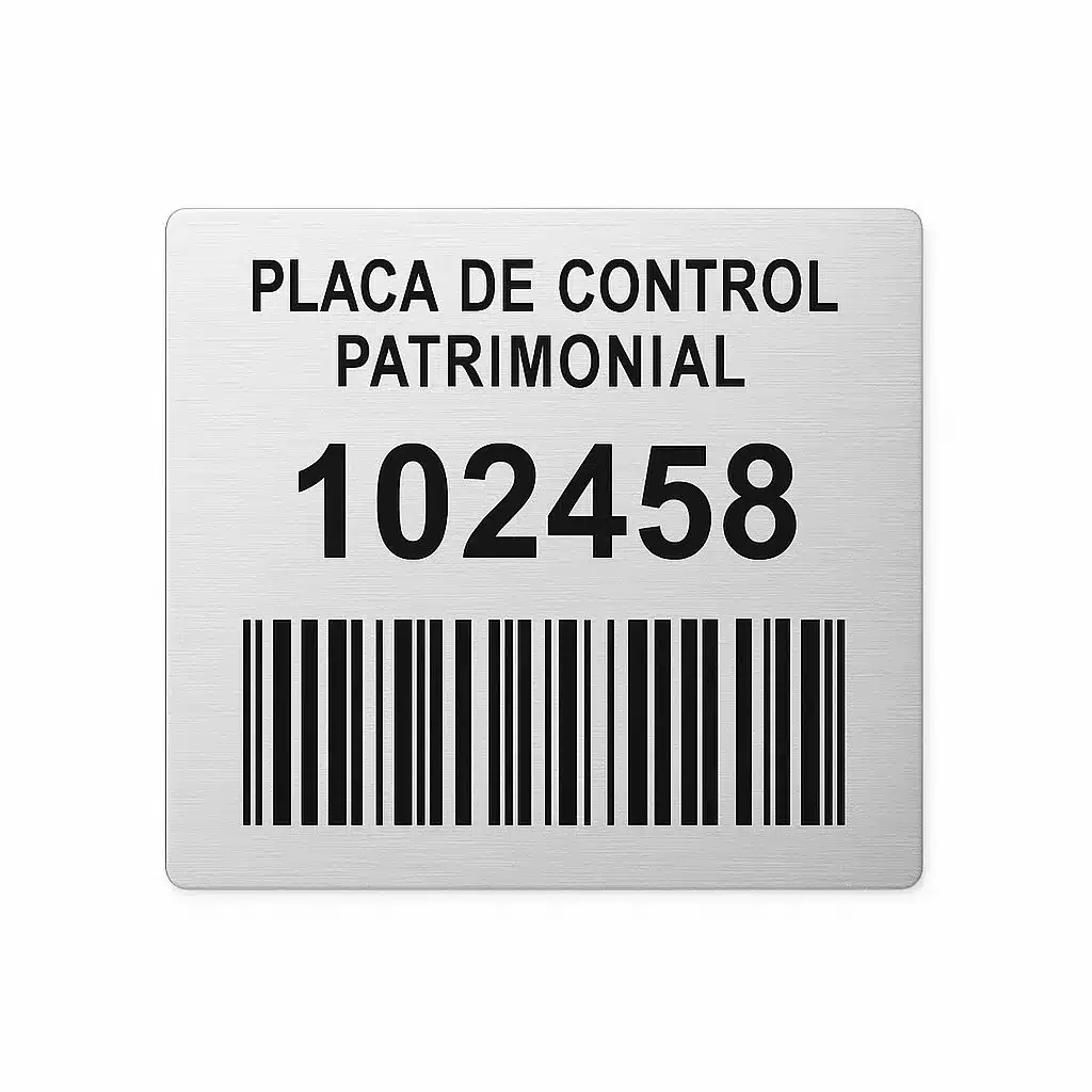 Placas de control patrimonial 2 Placas de control patrimonial - Imagen 2